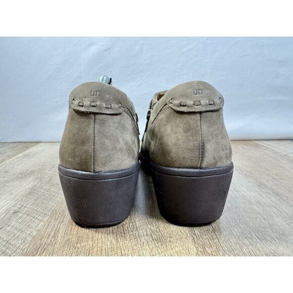 Clarks Unstructured Sparrow Shoes Womens 9 Brown Taupe Nubuck Leather Comfort - Picture 5 of 10